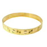 5.5" New 9CT Patterned Slave Bangle (12.8g)